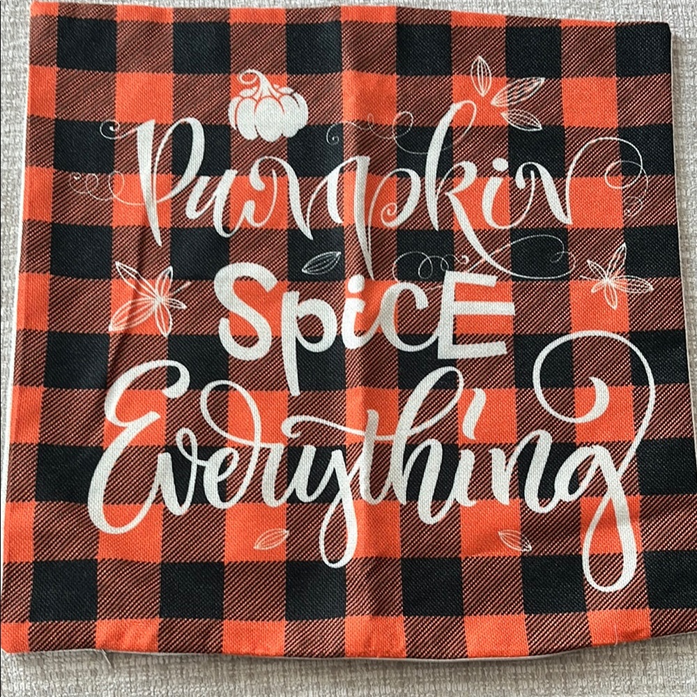 Pumpkin Spice Everything Plaid Napkin